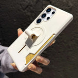 Ring Holder Card Slot Magnetic Case For Samsung