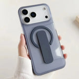 Translucent Grip Holder Card Slot Shockproof Case for iPhone