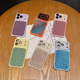 Leopard Glitter Colorful Large Window Case for iPhone
