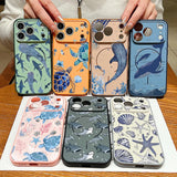 Whale Patterned Magnetic Shockproof Lens Case For iPhone