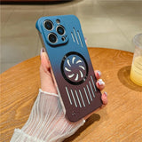Luxurious Gradient Hollow-out Cooling Magnetic Case for iPhone