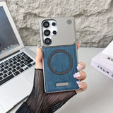 Wood Grain Frameless Leather Case For Samsung