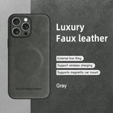 Magnetic Leather Protective Case for iPhone
