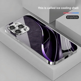 Business-style Line Pattern Electroplated Glass Case for iPhone