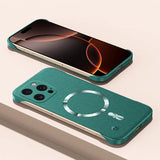 Magnet Frameless Sand Rock Matte Case For iPhone