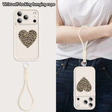 Leopard Hearts Print Lanyard Case For iPhone