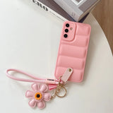 3D Sunflower Wrist Strap Case For Samsung