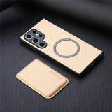 Luxurious Carbon Fiber Leather Case for Samsung