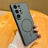 Luxury Matte Magnetic Wireless Charging Case For Samsung