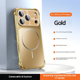 Shockproof Matte Magnetic Plating Case for iPhone