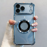 Plating Clear Magnetic Bumper Case for iPhone