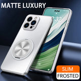 Matte Kickstand Ring Magnetic Case for iPhone