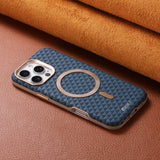 Luxury Leather Carbon Fiber Texture Case For iPhone