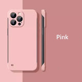 Frameless Slim Matte Hard Case For iPhone
