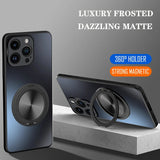 Matte Kickstand Ring Magnetic Case for iPhone
