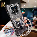 Crystal Bracelet Glitter Butterfly Mirror Stand Case For Samsung