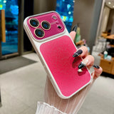 Fashion Large Window Glitter Color Contrast Case for iPhone