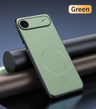 Anti-Fingerprint Magnetic Leather Shield Case For Iphone