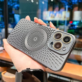 Luxury Hollow Heat Dissipation Magnetic Case For iPhone