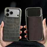 Premium Crocodile Leather Case For iPhone