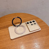 CD-Pattern MagSafe Magnetic Stand Hard Case For Samsung
