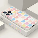 Luxury Colorful Love Hearts Lanyard Case For iPhone