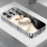 Metal Tempered Glass Electroplated Case For iPhone
