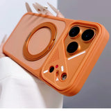 Luxury Matte Soft Frame Bracket Holder Case For iPhone