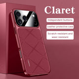 Frame Leather Shockproof Bumper Plating Case For iPhone