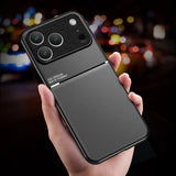 Matte Leather Magnetic Shockproof Case for iPhone