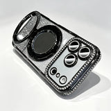 Glitter Diamond Mirror Magnetic Stand Case for iPhone