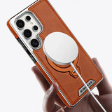 Magnetic Rotating Bracket Luxury Leather Case For Samsung