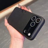 Simple Leather Texture Shockproof Case For iPhone