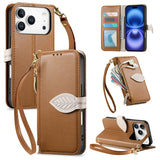 Wrist Strap Zipper Wallet Case for IPhone
