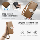 Wrist Strap Zipper Wallet Case for IPhone