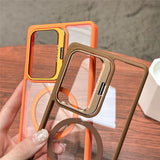 Transparent Magnetic Fold Holder Case For Samsung