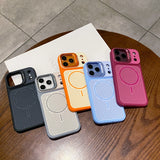Magnetic Shockproof Matte Lens Holder Case For iPhone