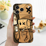 Casual Hat Liquid Silicone Soft Case For iPhone