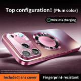 Luxury Glass Magnetic Shockproof Case For iPhone