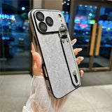 Wrinkle Leather Strap Shockproof Case For iPhone