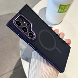 Luxury Matte Magnetic Shockproof Case For Samsung