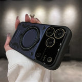 Frosted Armor Bracket Ring Holder Case For iPhone