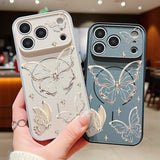 Gold Butterfly Pattern Magnetic Case For iPhone
