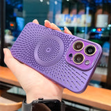Luxury Hollow Heat Dissipation Magnetic Case For iPhone