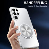 Magnetic Stand Ring Holder Lens Frosted Case for Samsung