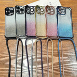 Crossbody Lanyard Glitter Case For iPhone