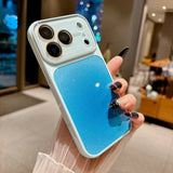 Fashion Large Window Glitter Color Contrast Case for iPhone