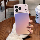 Gradient Glitter Tempered Glass Camera Protection Case For iPhone