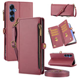 Flip Wallet Style with Multiple Card Slots Leather Case For Samsung