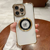 Plating Clear Magnetic Bumper Case for iPhone